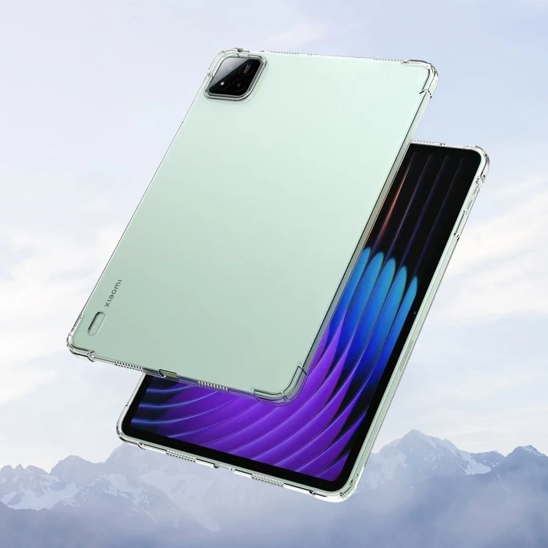 Airbags Soft TPU For Xiaomi Pad 7 Transparent Case Silicon Back Tablet Cover For Xiaomi Pad 7 Pro Mi Pad 7 Pro Case 11.2 inch