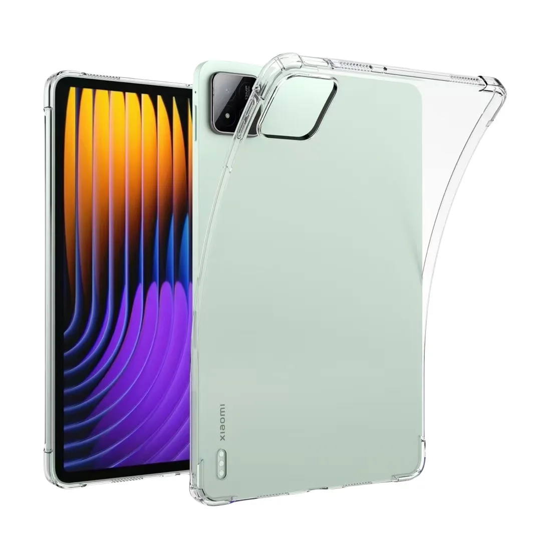 Airbags Soft TPU For Xiaomi Pad 7 Transparent Case Silicon Back Tablet Cover For Xiaomi Pad 7 Pro Mi Pad 7 Pro Case 11.2 inch
