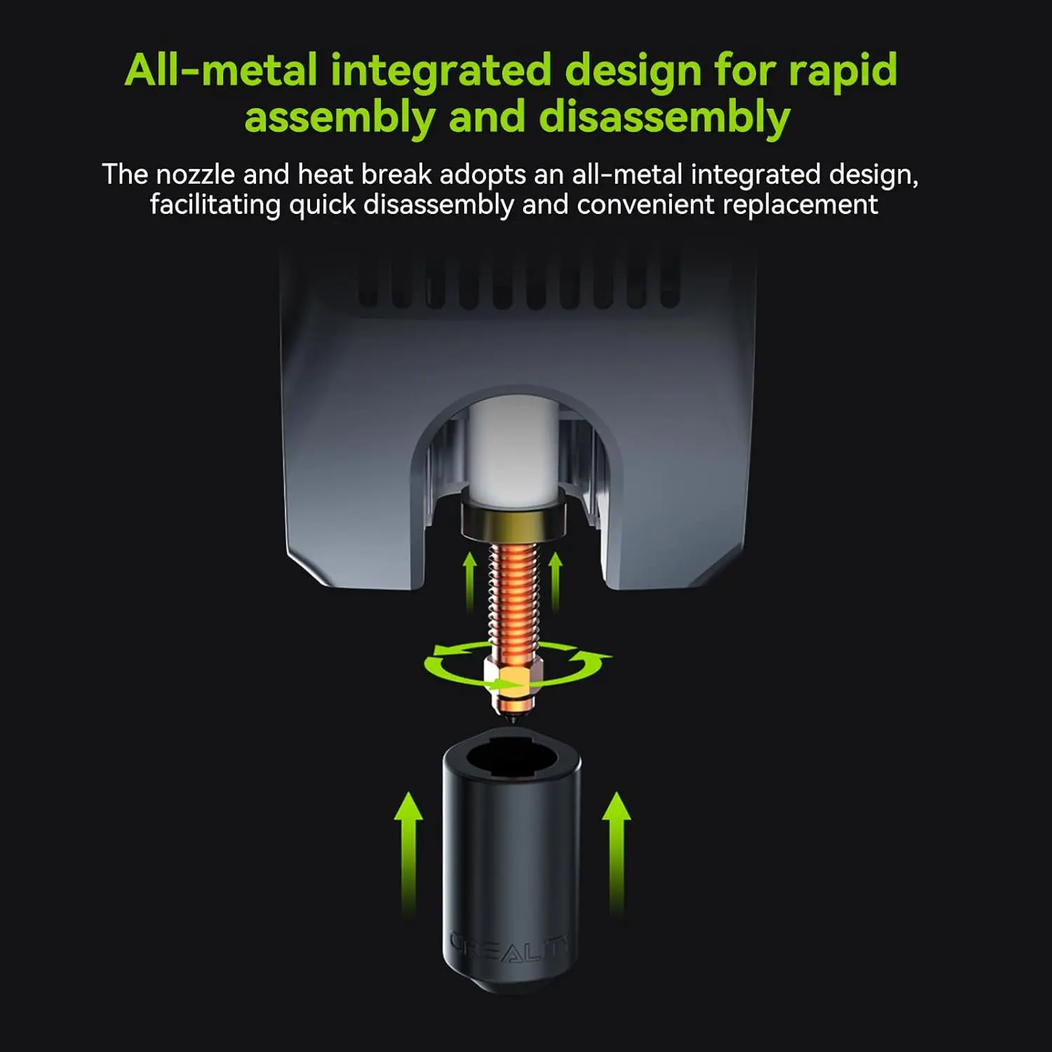 Creality "Unicorn" K2 Plus Quick-Swap Nozzle Kit 0.2/0.4/0.6/0.8mm Nozzle for K2/K2 Plus/K2 Pro/HI Upgraded 3D Printer Nozzles