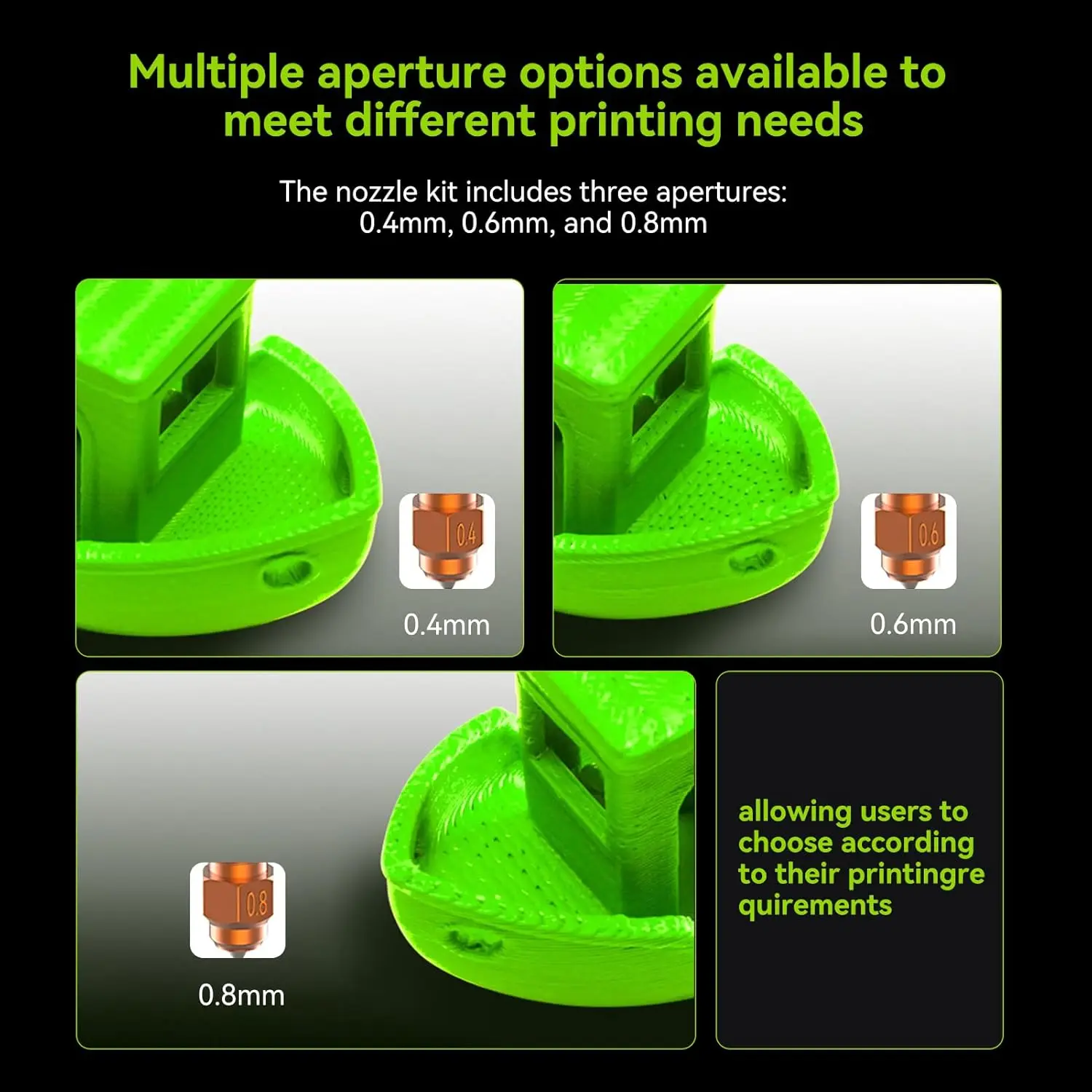 Creality "Unicorn" K2 Plus Quick-Swap Nozzle Kit 0.2/0.4/0.6/0.8mm Nozzle for K2/K2 Plus/K2 Pro/HI Upgraded 3D Printer Nozzles