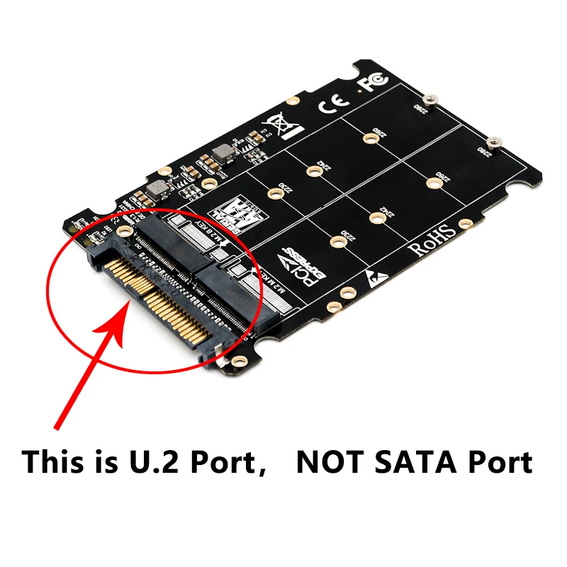 M2 SATA NVMe Key B/M NGFF SSD to PCI-e U2 SFF-8639 Conversion Adapter SSD Adapter PCIe M2 for PC Computer M.2 SSD to U.2 Adapter