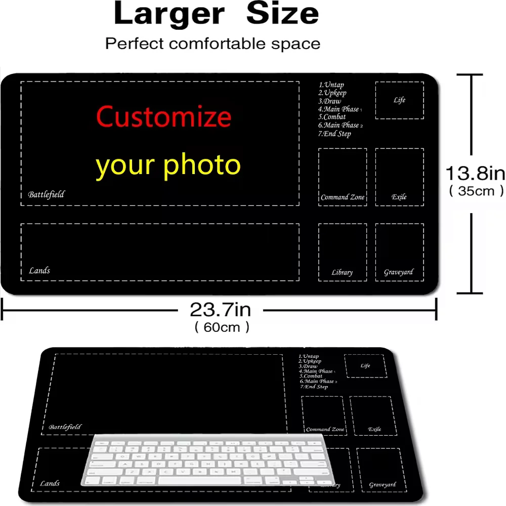 Custom TCG Playmat 24"X14" Personalized Play Mat Custom Board Game Mats With Zones MTG Tabletop Accessories Trading Card Games