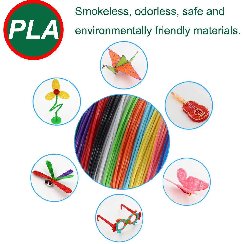 Kids 3D Printing Pen Set 3D Pen with LCD Display Power Adapter Storage Box 200M PLA Filament Children's Birthday Christmas Gift