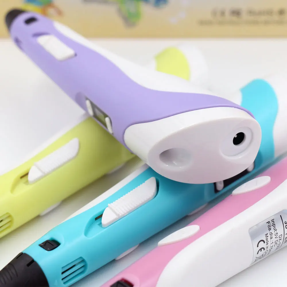 Kids 3D Printing Pen Set 3D Pen with LCD Display Power Adapter Storage Box 200M PLA Filament Children's Birthday Christmas Gift