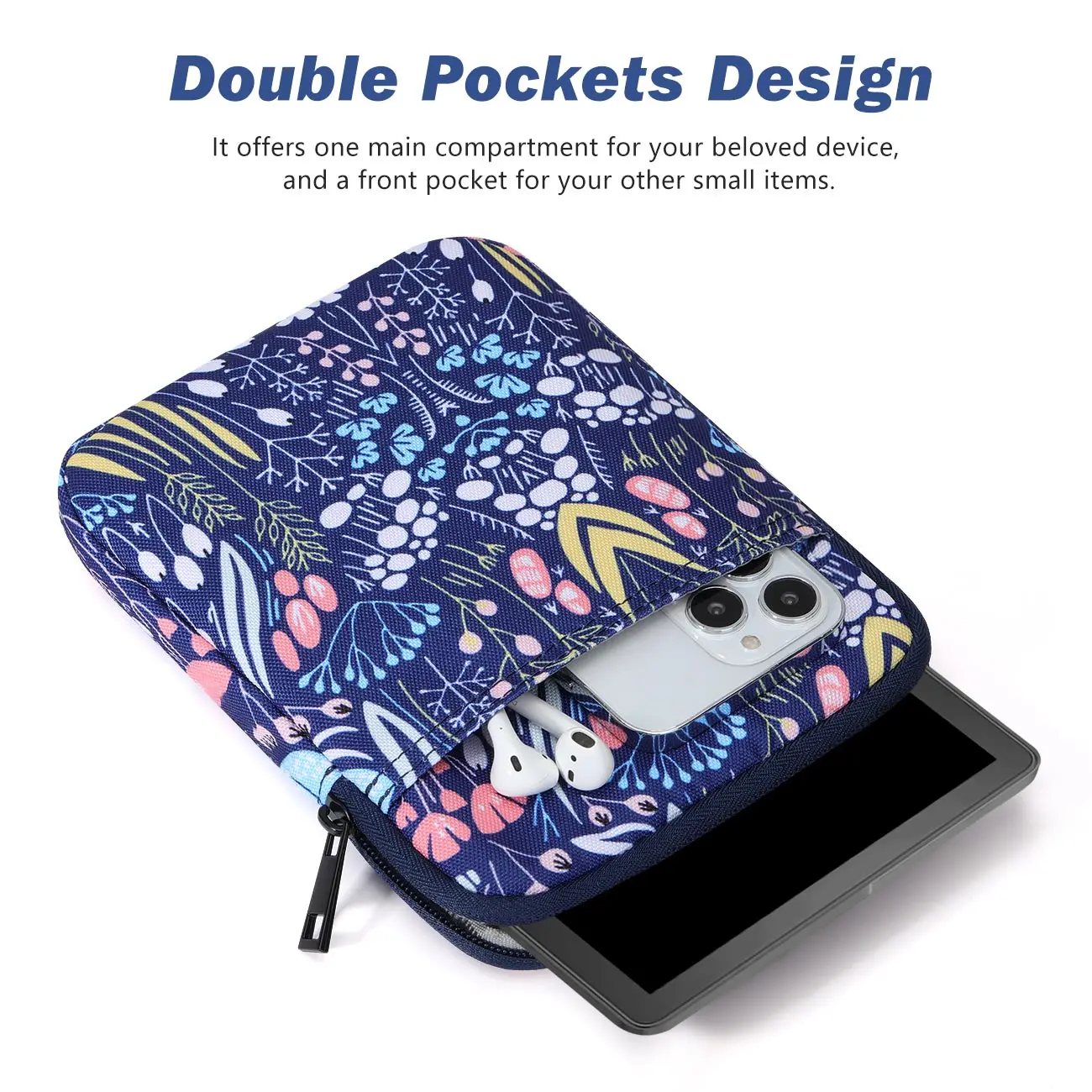 6-7 Inch Protective Sleeve Pouch Bag Carrying Case for 6" Kindle/Kindle Oasis/Kobo E-Reader Padded Sleeve for 7" Kindle Paperwhi