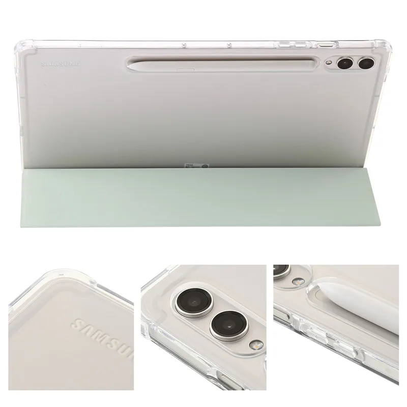 For Samsung Tab S10 Lite Case with Pen Holder Acrylic Clear Hard Stand Cover For Galaxy Tab S10 Lite / S10 FE Case 10.9 inch