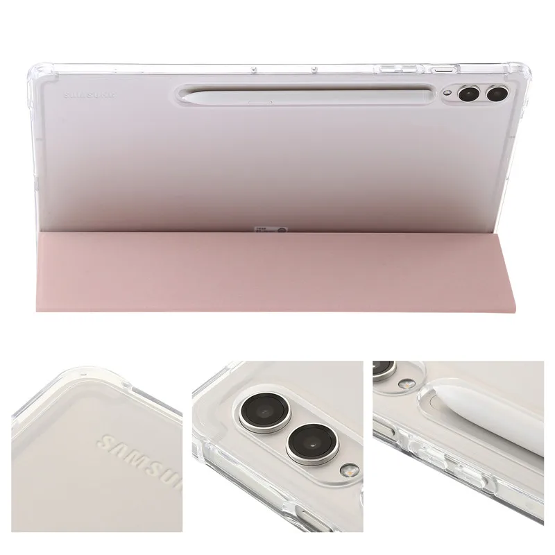 For Samsung Tab S10 Lite Case with Pen Holder Acrylic Clear Hard Stand Cover For Galaxy Tab S10 Lite / S10 FE Case 10.9 inch