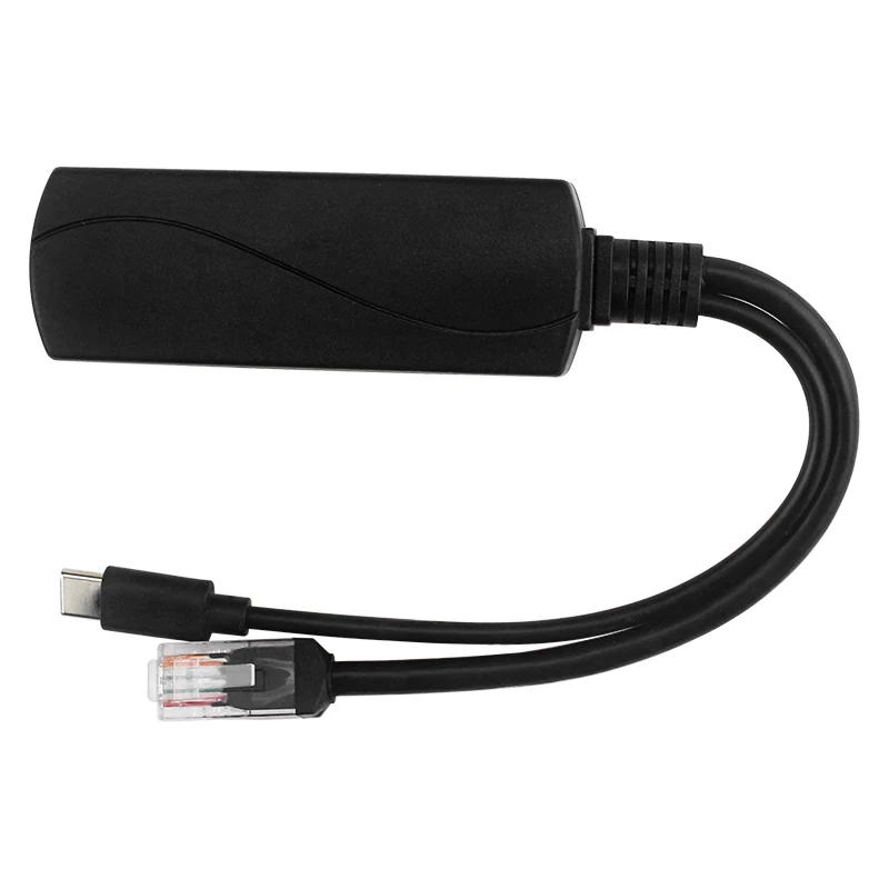 5V 4A Raspberry Pi 5 PoE Splitter 10/100/1000MB Network Gigabit IEEE 802.3 AF/AT Type-C to PoE for Pi 5 Pi5