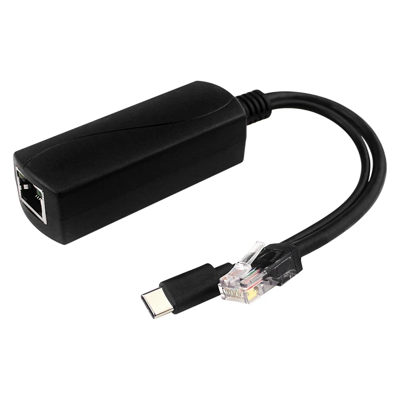 5V 4A Raspberry Pi 5 PoE Splitter 10/100/1000MB Network Gigabit IEEE 802.3 AF/AT Type-C to PoE for Pi 5 Pi5