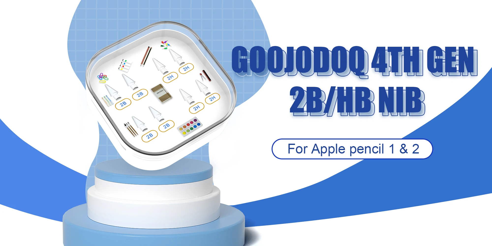 For Apple Pencil 2 1 iPad Pencil, GOOJODOQ Bluetooth Stylus Pen for iPad Pen Pro 11 12 9 Air 4 Air 5 2018-2023 for Apple Pencil
