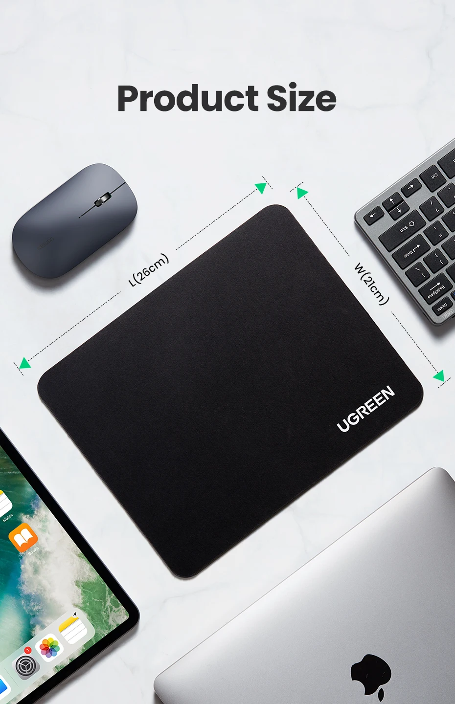 UGREEN Mouse Pad For Mouse Pads Mat 26*21cm Non-Slip Valorant Carpet Laptop Cushion For Office Home Computer PC Desk Mousepad
