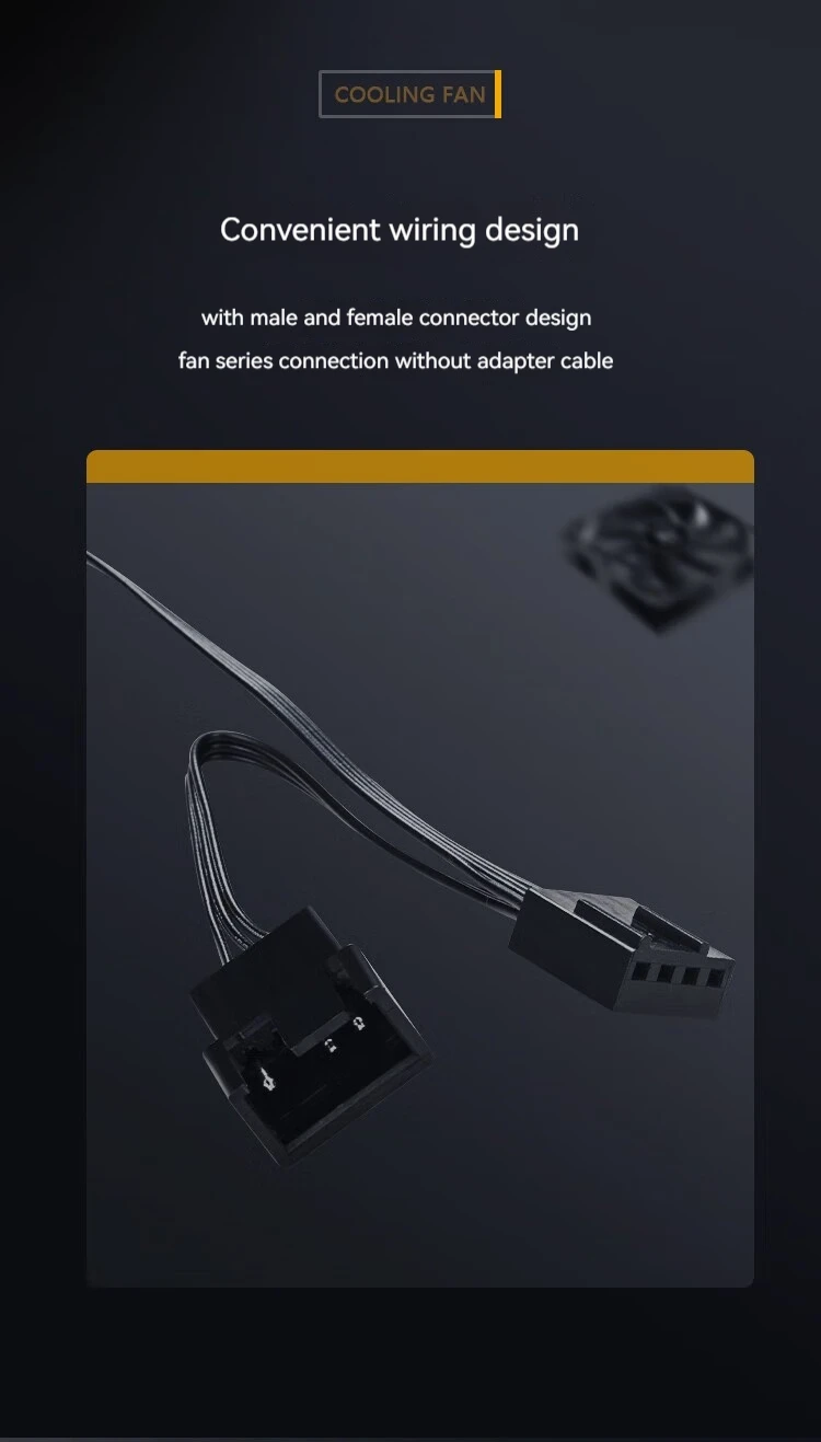 ID-COOLING XF-120-K Simplicity Efficiency PC Gamer Computer Case Fan 12V 4Pin PWM Adjust Speed Serializable Cooling Ventilador
