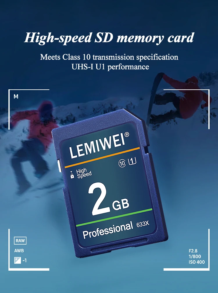 Camera SD Card 256MB 512MB 1GB 2GB High Speed Class 10 U1 Professional 633X SD Card UHS-I LEMIWEI Memory Card For Camera