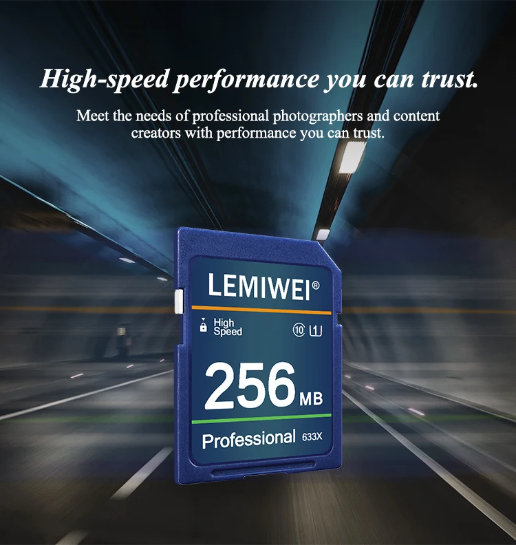 Camera SD Card 256MB 512MB 1GB 2GB High Speed Class 10 U1 Professional 633X SD Card UHS-I LEMIWEI Memory Card For Camera