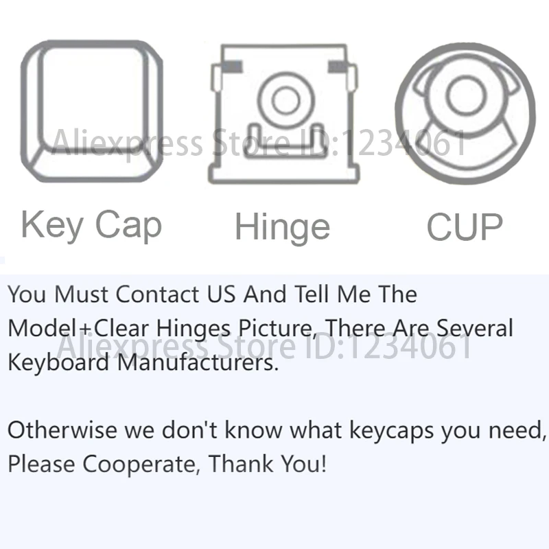 Replacement Keycap Key For Lenovo Asus Hp Toshiba Samsung Acer Sony Xiaomi Huawei IBM Msi All Series Laptop Keyboard KEY & Clips