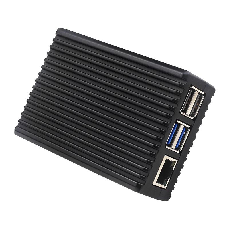 Raspberry Pi 5 Aluminium Alloy Case Metal Shell with Silicone Heatsinks Passive Cooling Enclosure for Raspberry Pi 5