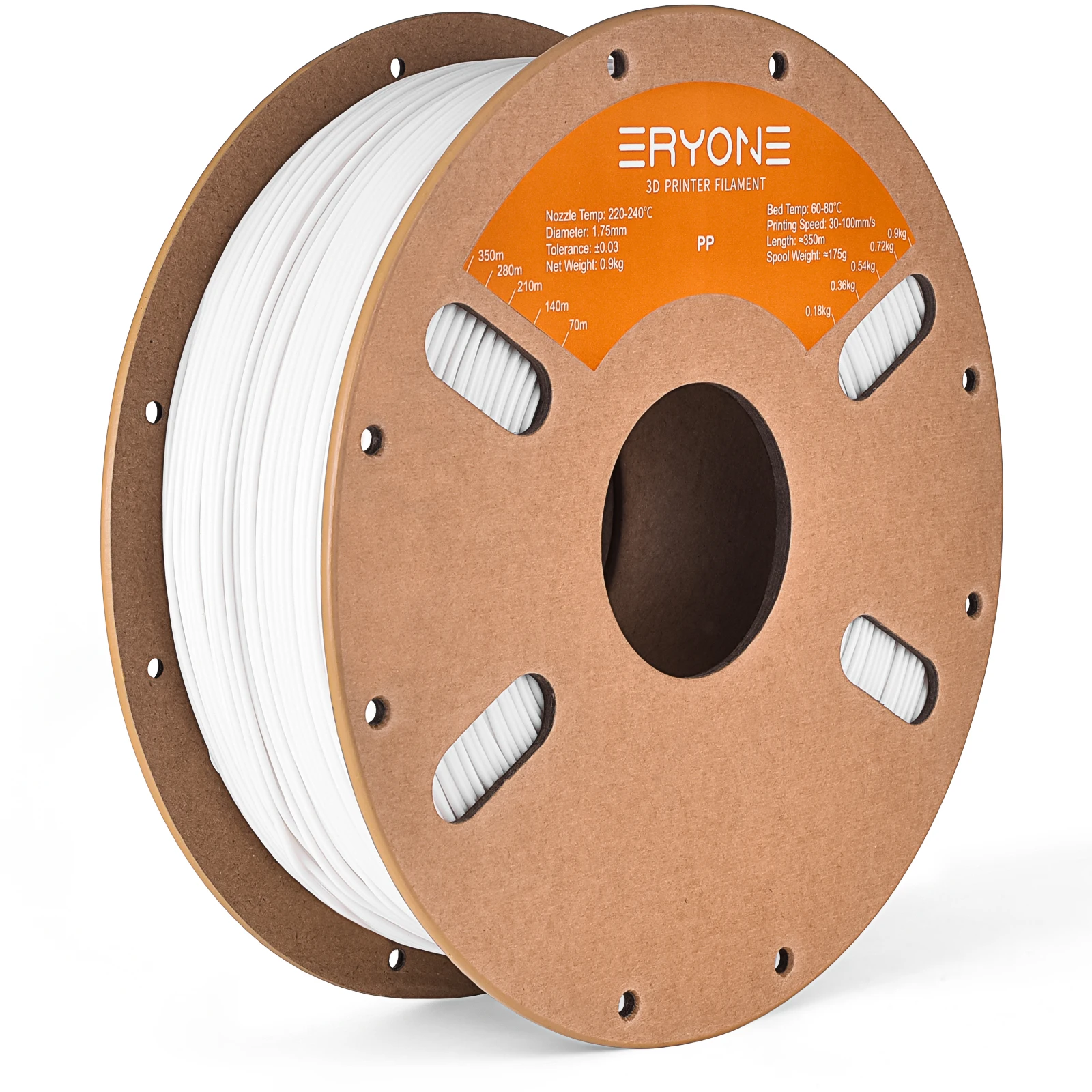 Eryone PP-CF(700g)/PP(900g) Premium Filament 3D FDM Print, Safe Material PP, PP Carbon Fiber/PP Filament