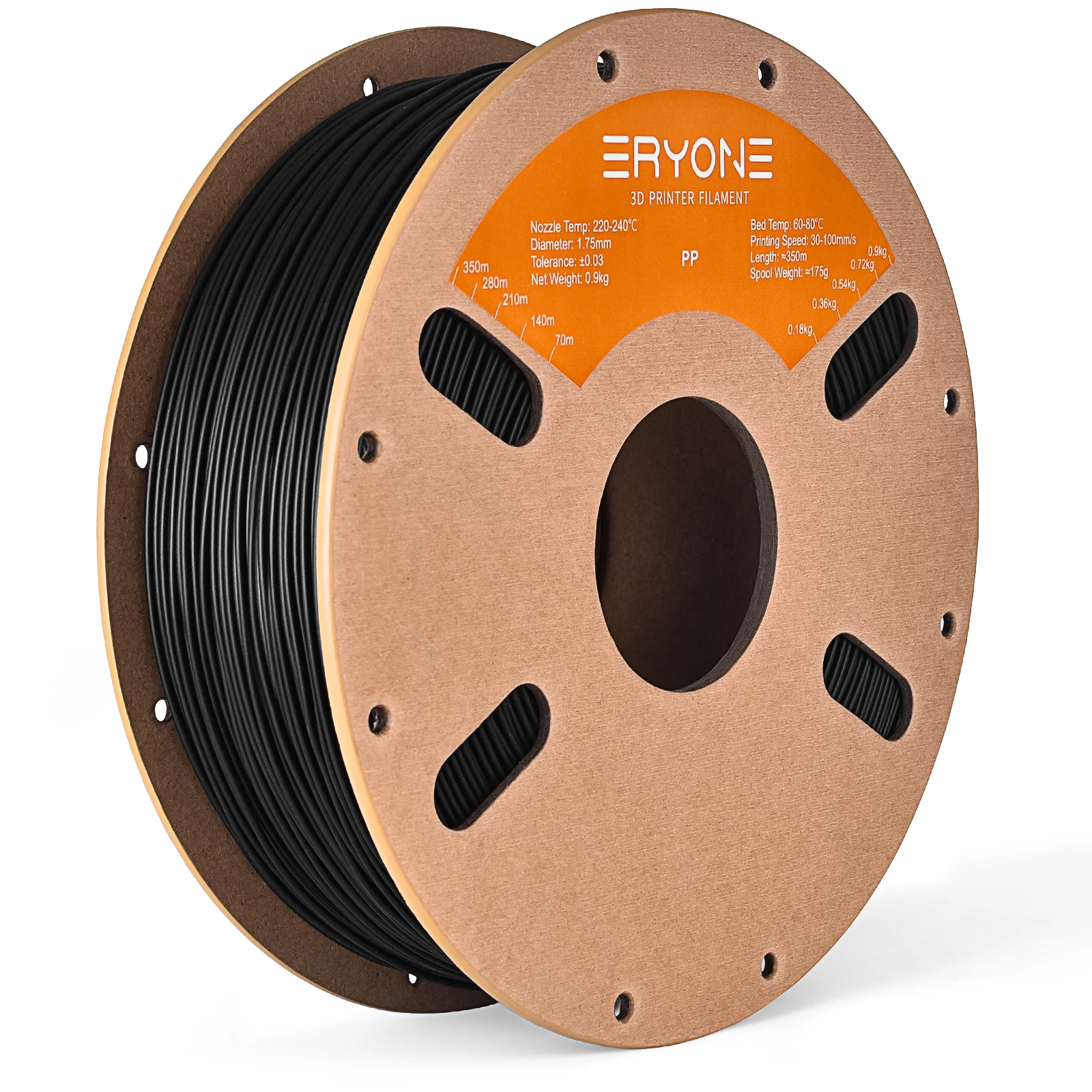 Eryone PP-CF(700g)/PP(900g) Premium Filament 3D FDM Print, Safe Material PP, PP Carbon Fiber/PP Filament