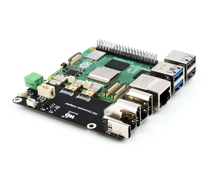 Micro HDMI-compatible to HDMI-c Multifunctional Adapter for Raspberry Pi 5 / 4B  Two Power Supply Methods Dual 4K Output