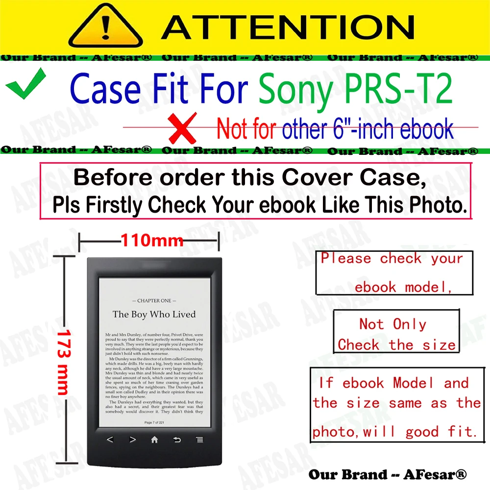 For Sony PRS-T2 Ebook Reader Protective Case Skin with Magnetic Closure Pocket Pouch for Sony Prs T2 Leather Cover Cases