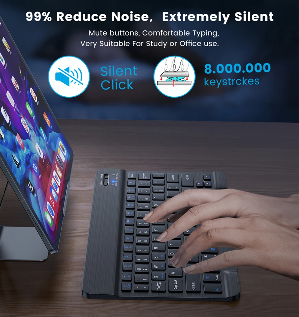 Wireless Keyboard Spanish French Azerty Russian With N And Mouse Mini Bluetooth Gamer For iPad Mac Tablet PC Phone Cell Laptop