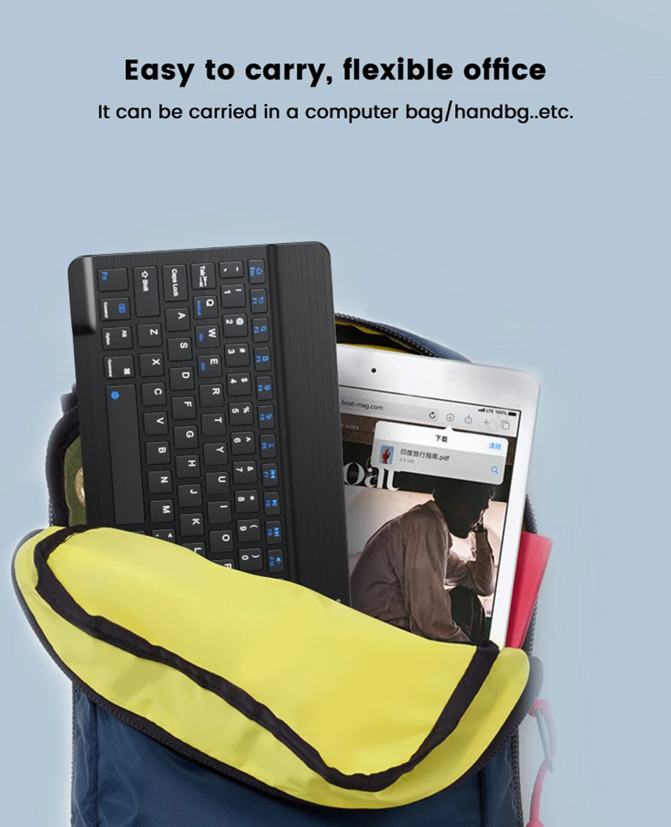 Wireless Keyboard Spanish French Azerty Russian With N And Mouse Mini Bluetooth Gamer For iPad Mac Tablet PC Phone Cell Laptop