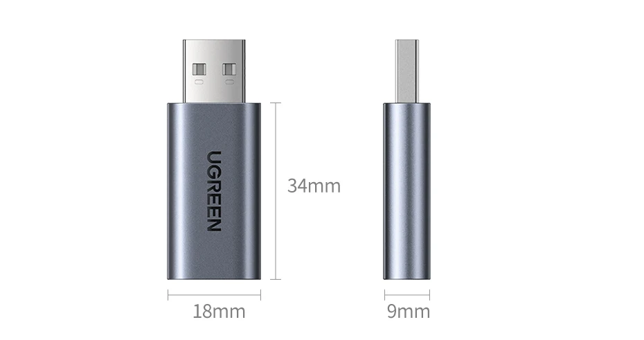 UGREEN Sound Card USB to 3.5mm Audio Interface Adapter for Earphone Mic for PC Laptop PS5/4 TRRS(CTIA/OMTP) Aluminum Metal Shell