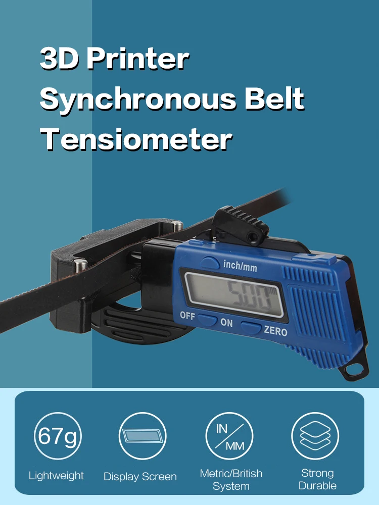 2GT Timing Belt Tensiometer GT2 Synchronous Opening Rubber Belt Tension Gauge Tester Tightness Detection For Bambu Lab Voron 2.4