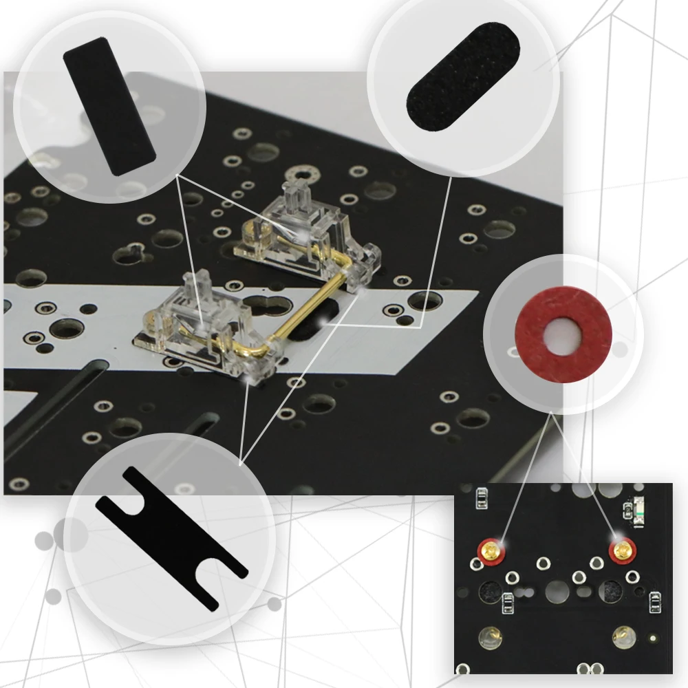 Mechanical Keyboard PCB Switch Pad Silencer Cotton Underpad Screw pads steel plate pads E Keyporon Hotswap Foam Custom Gamer