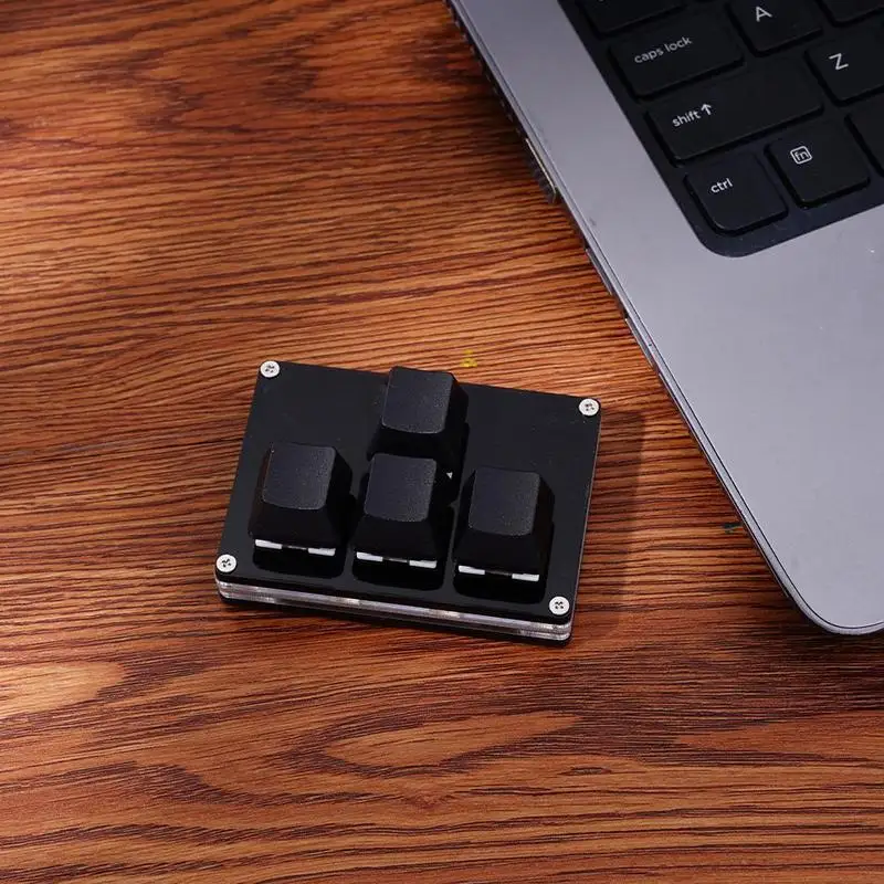 4 Keys Mini Keyboard Direction Arrows Keypad Up Down Left Right DIY Custom Programming Shortcuts USB Mechanical Keypad White