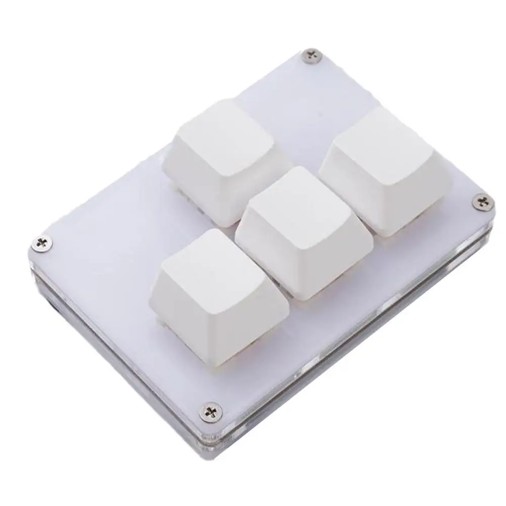 4 Keys Mini Keyboard Direction Arrows Keypad Up Down Left Right DIY Custom Programming Shortcuts USB Mechanical Keypad White