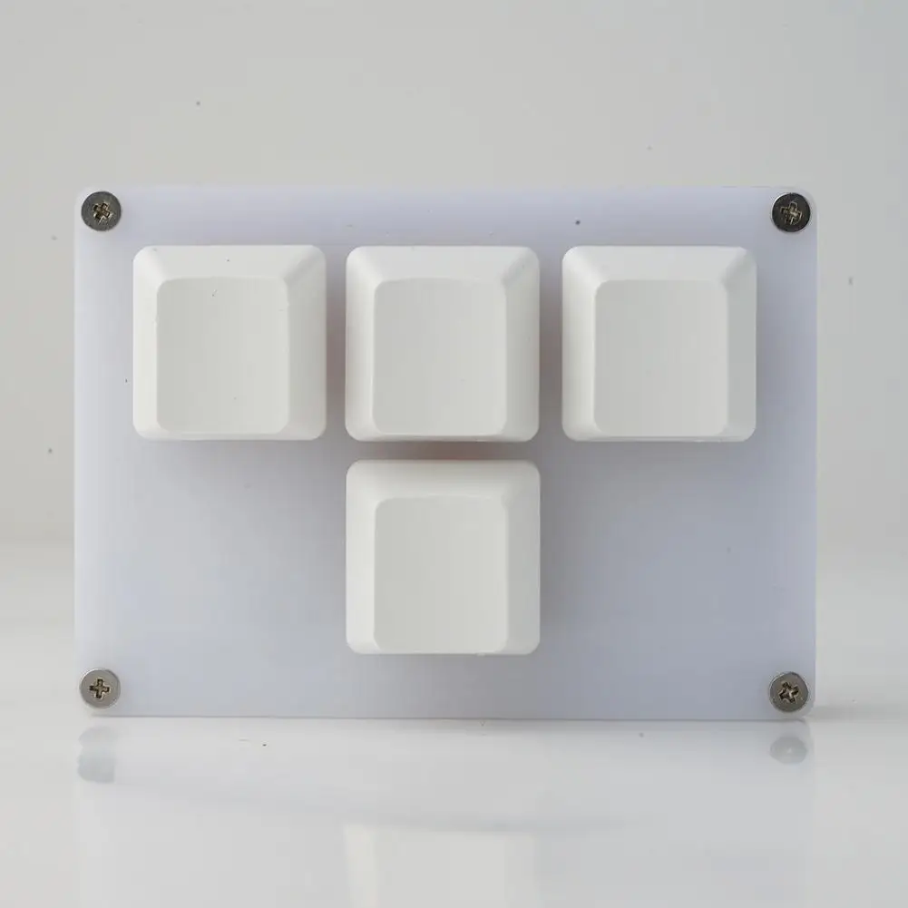 4 Keys Mini Keyboard Direction Arrows Keypad Up Down Left Right DIY Custom Programming Shortcuts USB Mechanical Keypad White