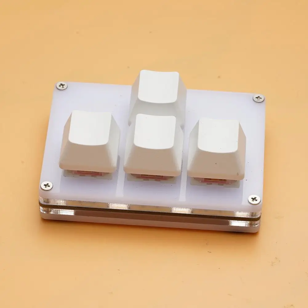 4 Keys Mini Keyboard Direction Arrows Keypad Up Down Left Right DIY Custom Programming Shortcuts USB Mechanical Keypad White