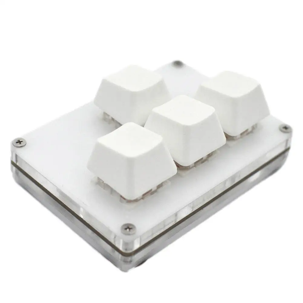 4 Keys Mini Keyboard Direction Arrows Keypad Up Down Left Right DIY Custom Programming Shortcuts USB Mechanical Keypad White