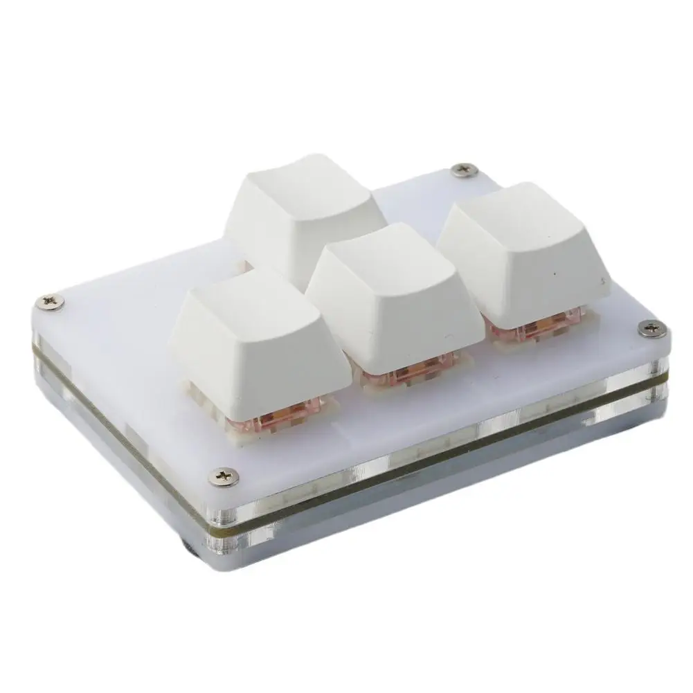 4 Keys Mini Keyboard Direction Arrows Keypad Up Down Left Right DIY Custom Programming Shortcuts USB Mechanical Keypad White