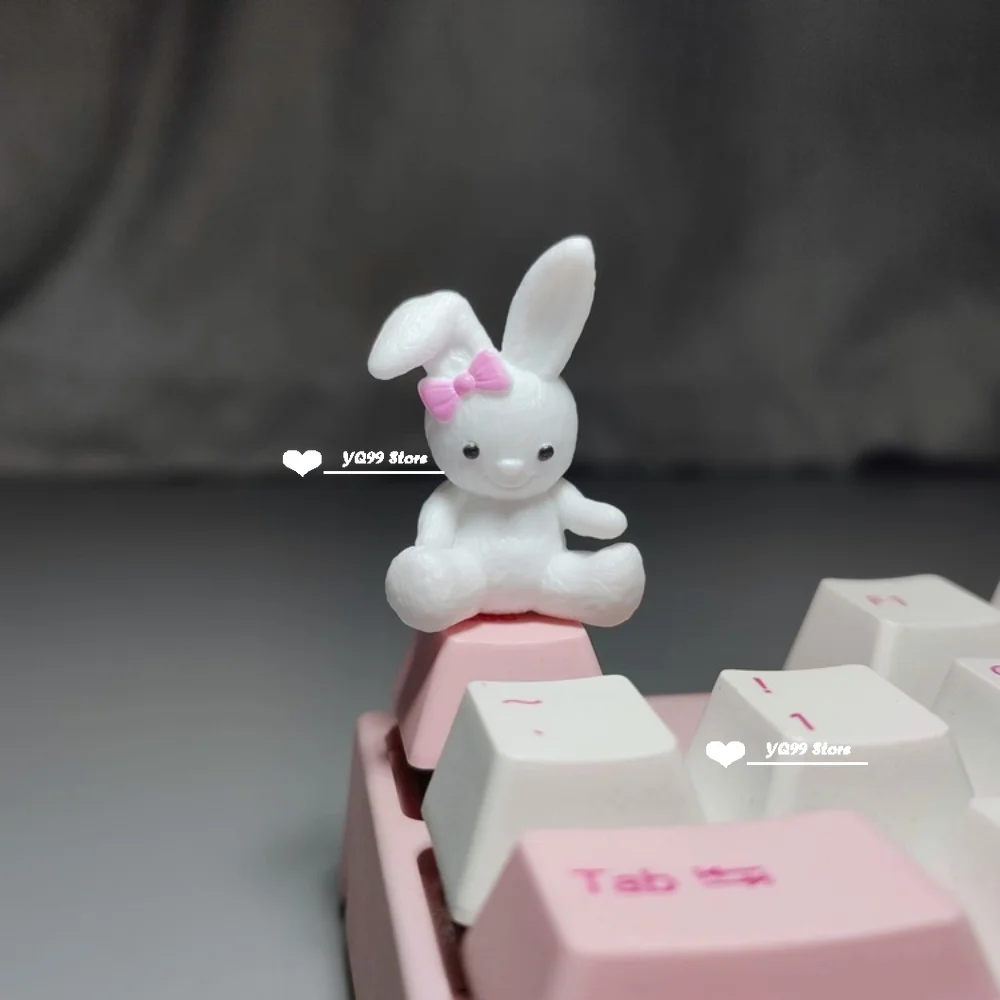 Keycaps Handmade Cartoon Lovely Girl Gift Pink OEM ESC Keys For Game Mechanical Keyboard Personality Artisan Keycap