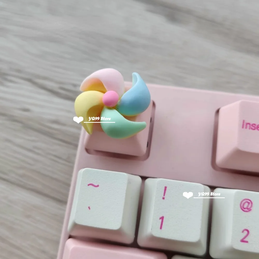 Keycaps Handmade Cartoon Lovely Girl Gift Pink OEM ESC Keys For Game Mechanical Keyboard Personality Artisan Keycap