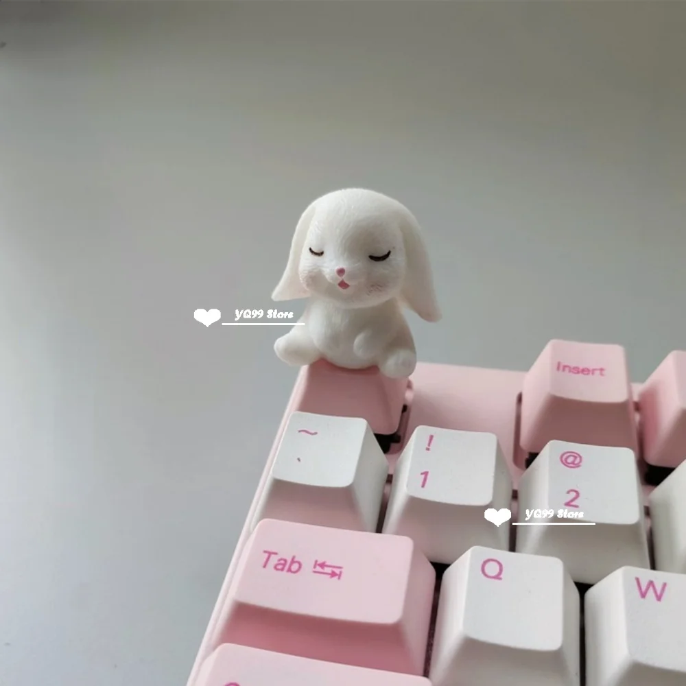 Keycaps Handmade Cartoon Lovely Girl Gift Pink OEM ESC Keys For Game Mechanical Keyboard Personality Artisan Keycap