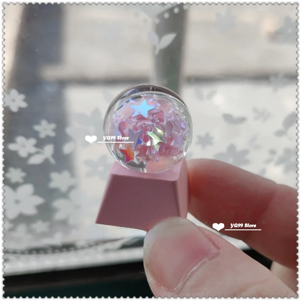 Keycaps Handmade Cartoon Lovely Girl Gift Pink OEM ESC Keys For Game Mechanical Keyboard Personality Artisan Keycap