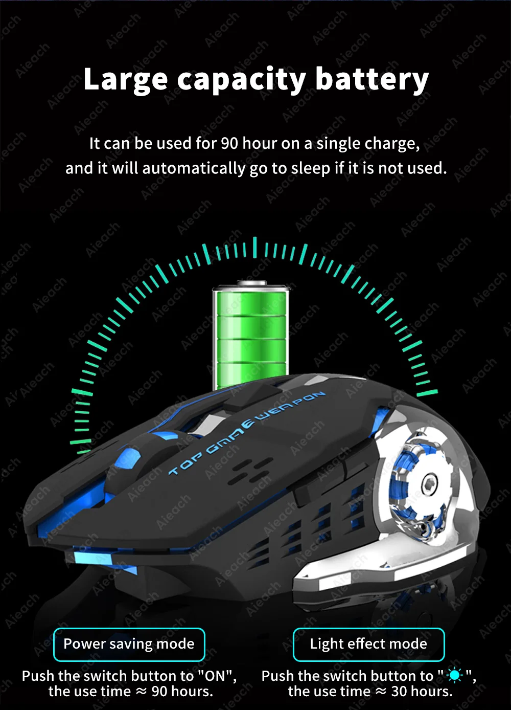 Rechargeable Wireless Mouse Gaming Computer Silent Bluetooth Mouse USB Mechanical E-Sports Backlight PC Gamer Mouse For Computer