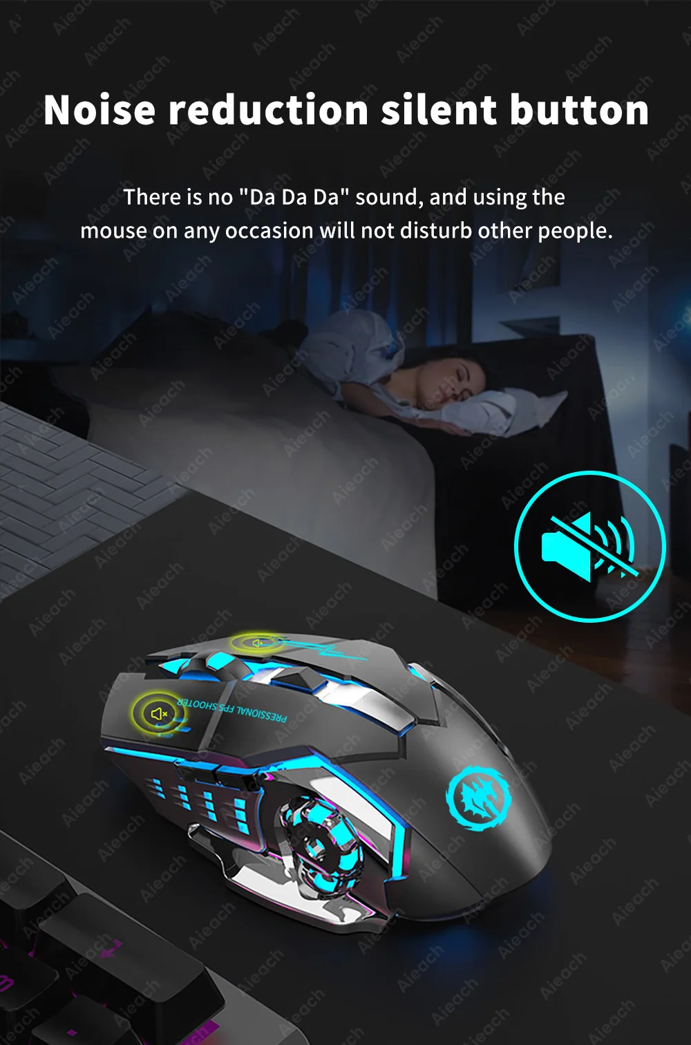 Rechargeable Wireless Mouse Gaming Computer Silent Bluetooth Mouse USB Mechanical E-Sports Backlight PC Gamer Mouse For Computer