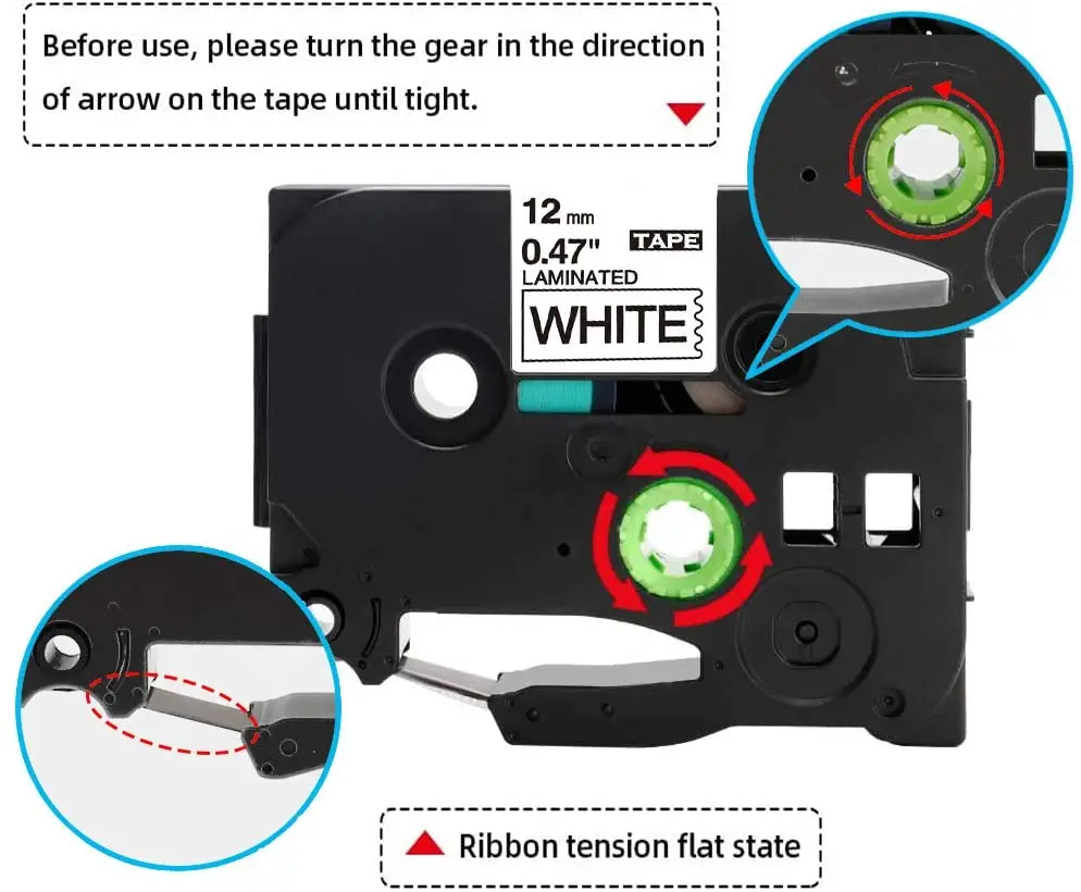 31 Colors Label Tape TZe-231 TZ 234 Cartridge Laminated Labeling Ribbon Fit Brother P-touch Label Maker PT-E105 1010 H101C D210