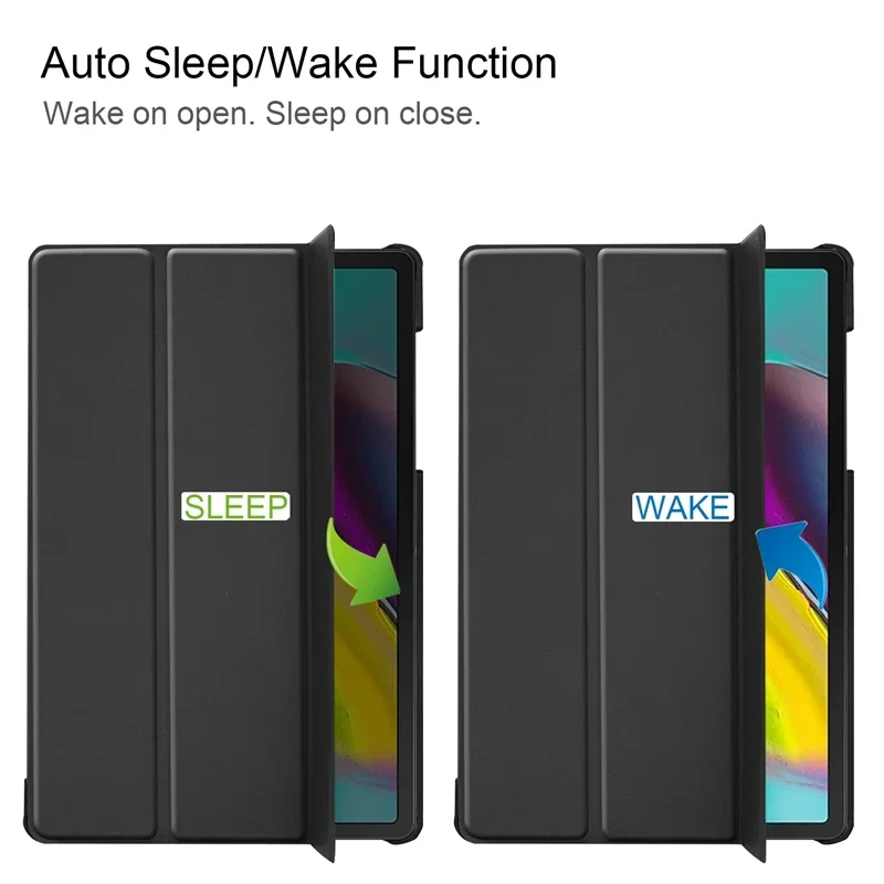 For Samsung Galaxy Tab S5e Case 10.5'' SM-T720/T725 2019 Auto Wake Sleep PU Leather Cover Slim Tri-Fold Stand Tablet Case Funda