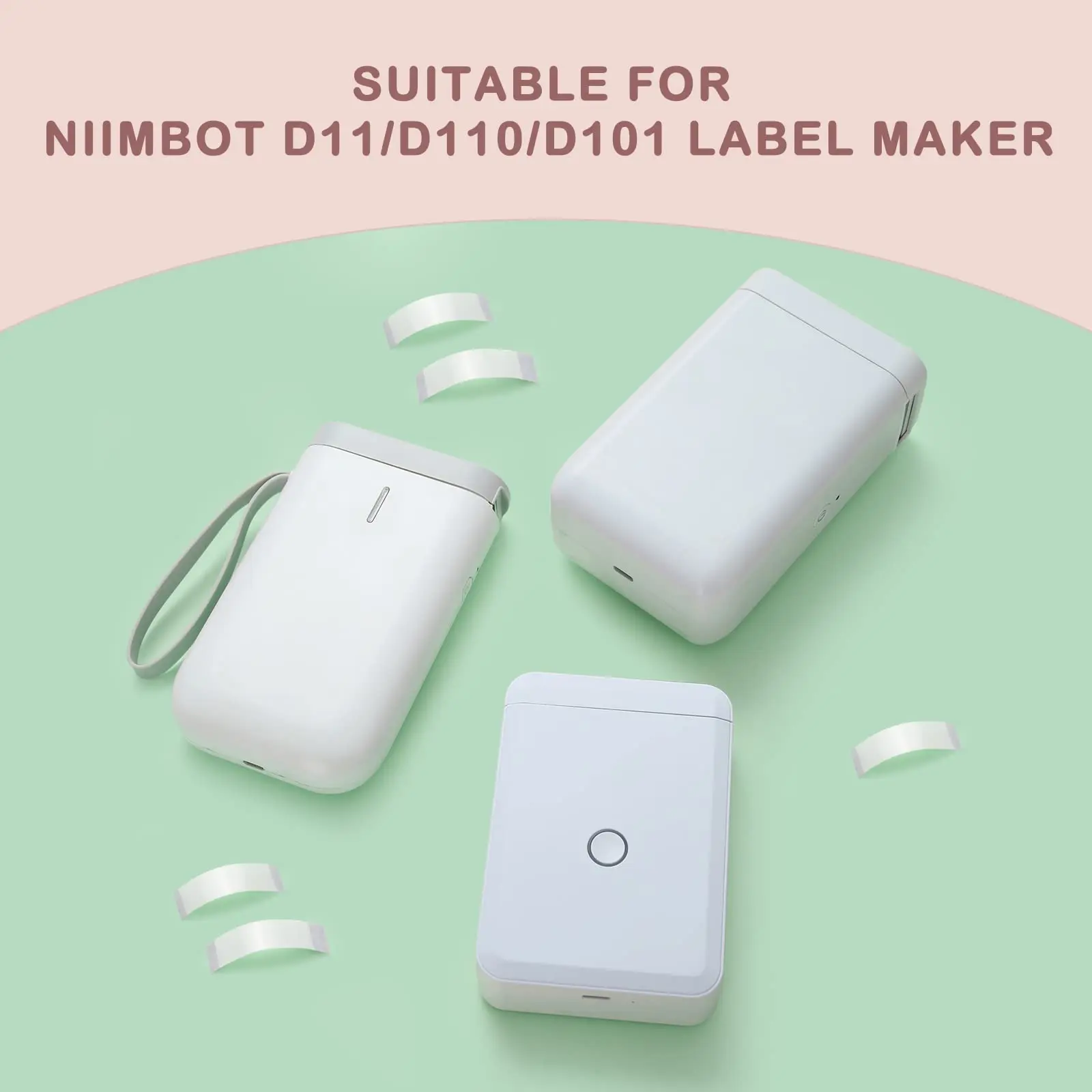 Niimbot Official Labels For D110 D11 Label Sticker Paper Thermal Adhesive White Waterproof Sticker Label Anti-Oil Label Papers