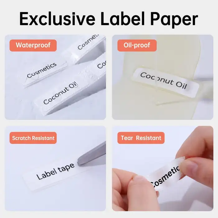 Niimbot Official Labels For D110 D11 Label Sticker Paper Thermal Adhesive White Waterproof Sticker Label Anti-Oil Label Papers