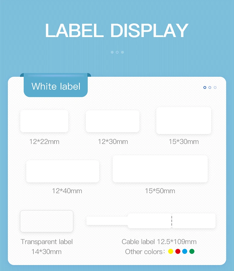 Niimbot Official Labels For D110 D11 Label Sticker Paper Thermal Adhesive White Waterproof Sticker Label Anti-Oil Label Papers