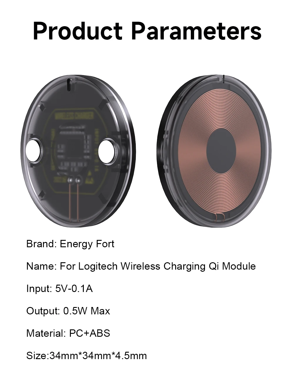 Gaming Mouse Wireless Charger Qi Module For Logitech Pro 2 Lightspeed G502 X Plus G703 G903 G Pro X Superlight 2 DEX G403 Shell