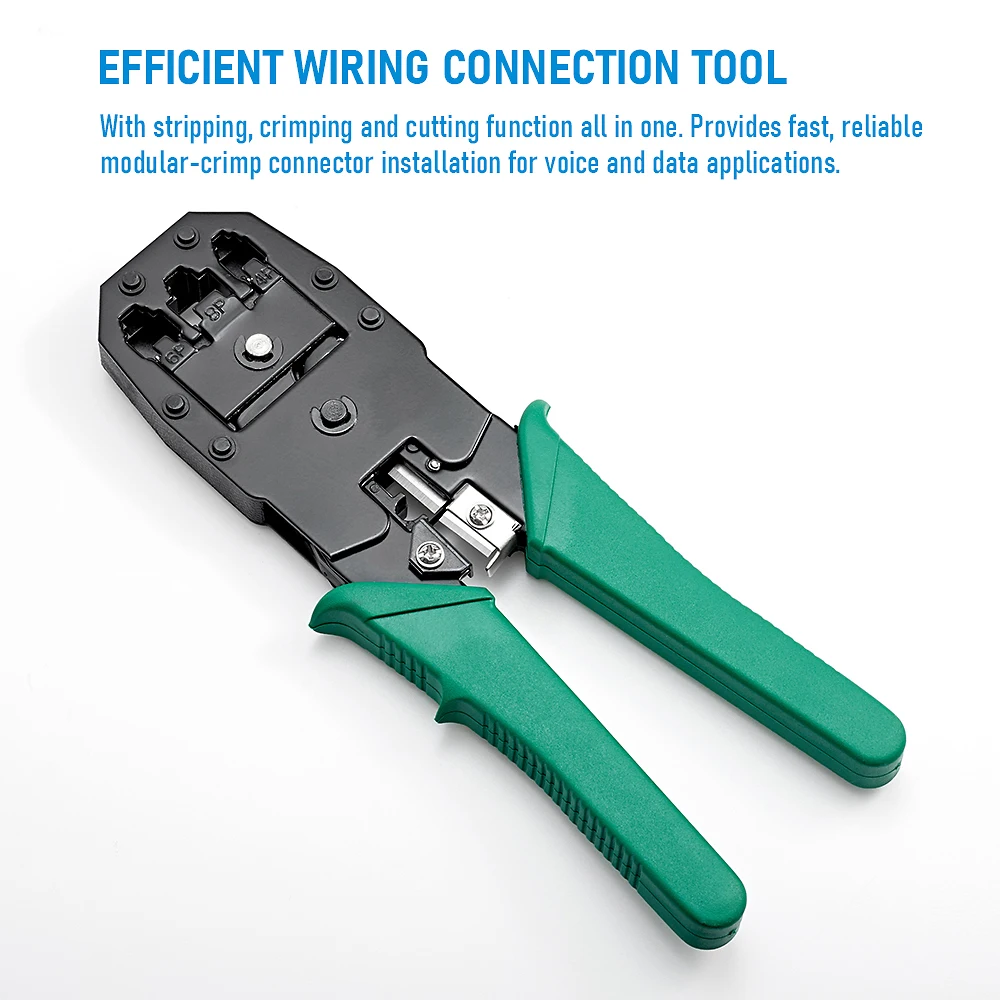 RJ45 Crimper Lan Tester Tool Set Ethernet Cable Stripper Punch Down Tool RJ45 RJ11 Connectors 12 in 1 Cabling Repair Set