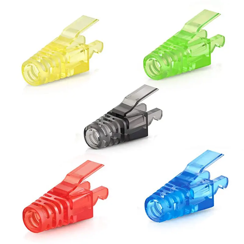 ZoeRax Colorful RJ45 CAT6 Strain Relief Boots Connector for Standard CAT6 Ethernet Cable LAN Cable Connector Boot Cover
