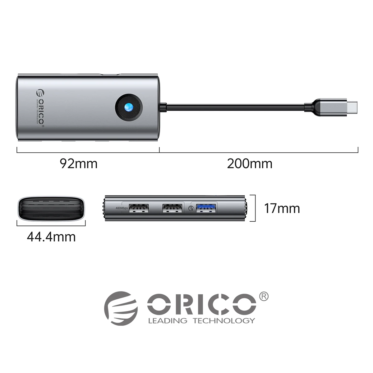 ORICO Docking Station Type C HUB to 4K60Hz HDMI-compatible USB 3.0 Adapter RJ45 PD100W Charge For Macbook Pro Laptop Accessories